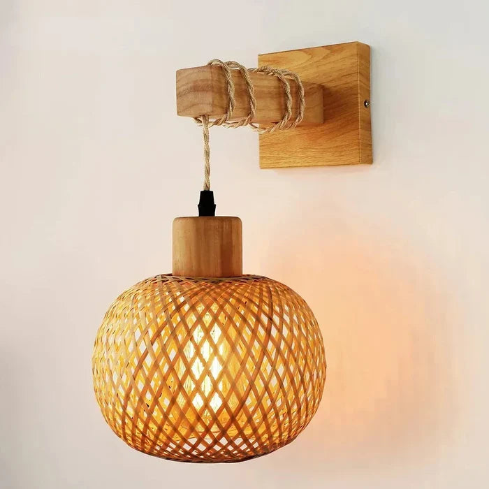 Arandela de Parede em Bambu Natural - Neohousi
