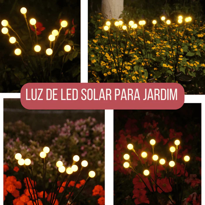 Luz Solar de Led Efeito Vagalume para Jardim - Neohousi