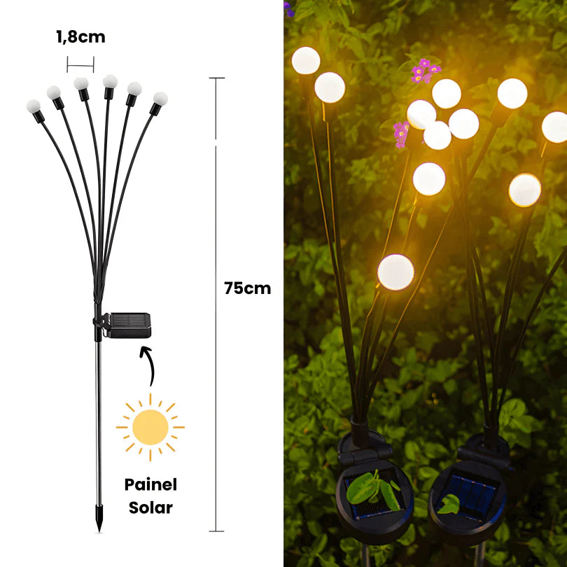 Luz Solar de Led Efeito Vagalume para Jardim - Neohousi