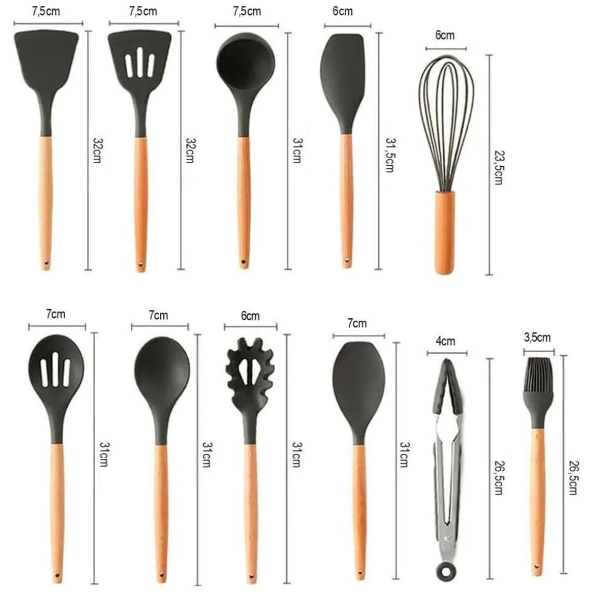Utensílios para Cozinha Neohousi - Conjunto Completo 11 Peças - Neohousi