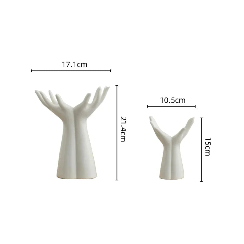 Vaso Decorativo em Cerâmica Hand Bloom - Neohousi