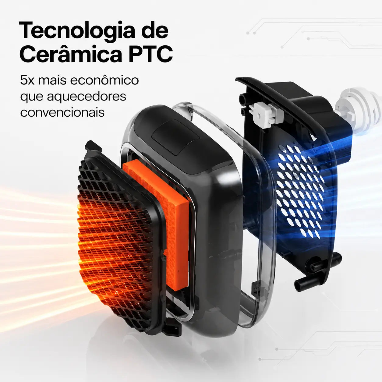 Aquecedor Portátil HeatBox™ Bivolt com Controle Remoto