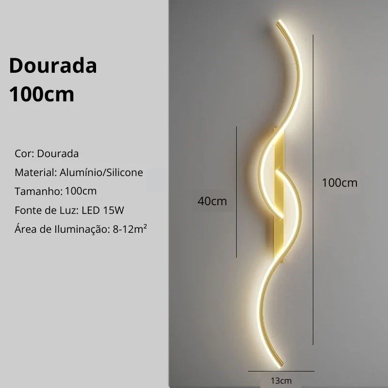 Arandela de Parede Interna Waves Elegance - Neohousi