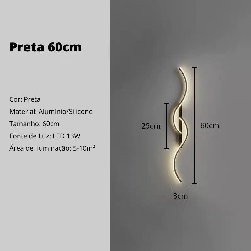 Arandela de Parede Interna Waves Elegance - Neohousi