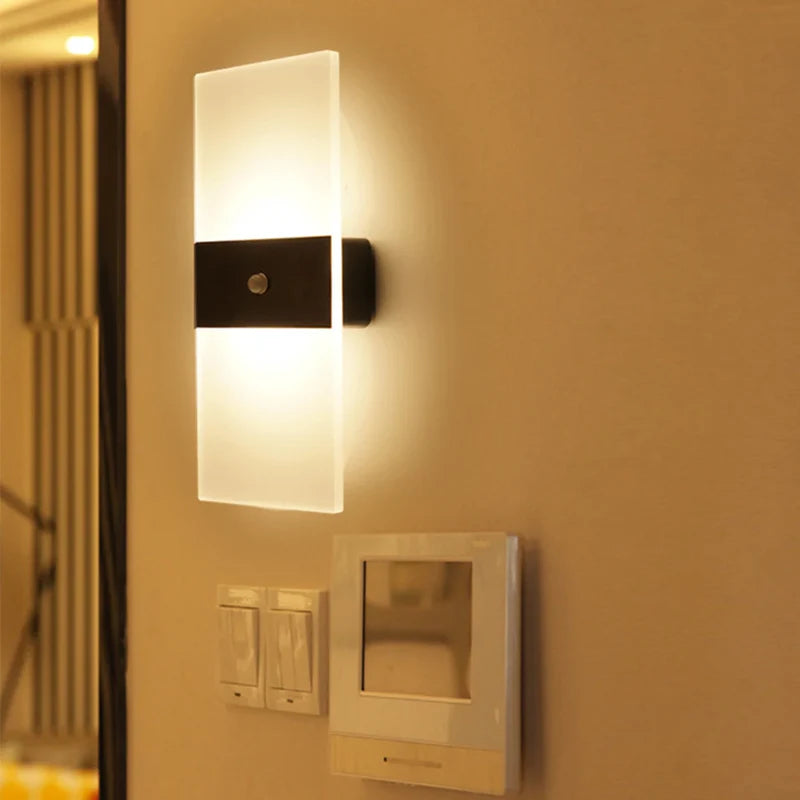 Arandela de Parede Transparente Com Sensor de Movimento - Neohousi