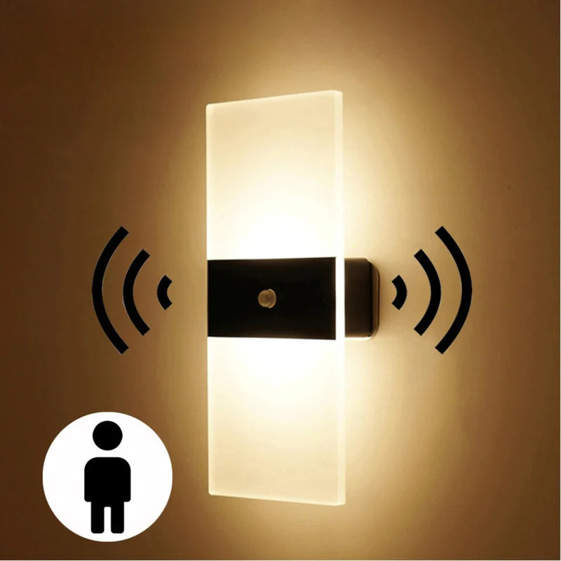 Arandela de Parede Transparente Com Sensor de Movimento - Neohousi