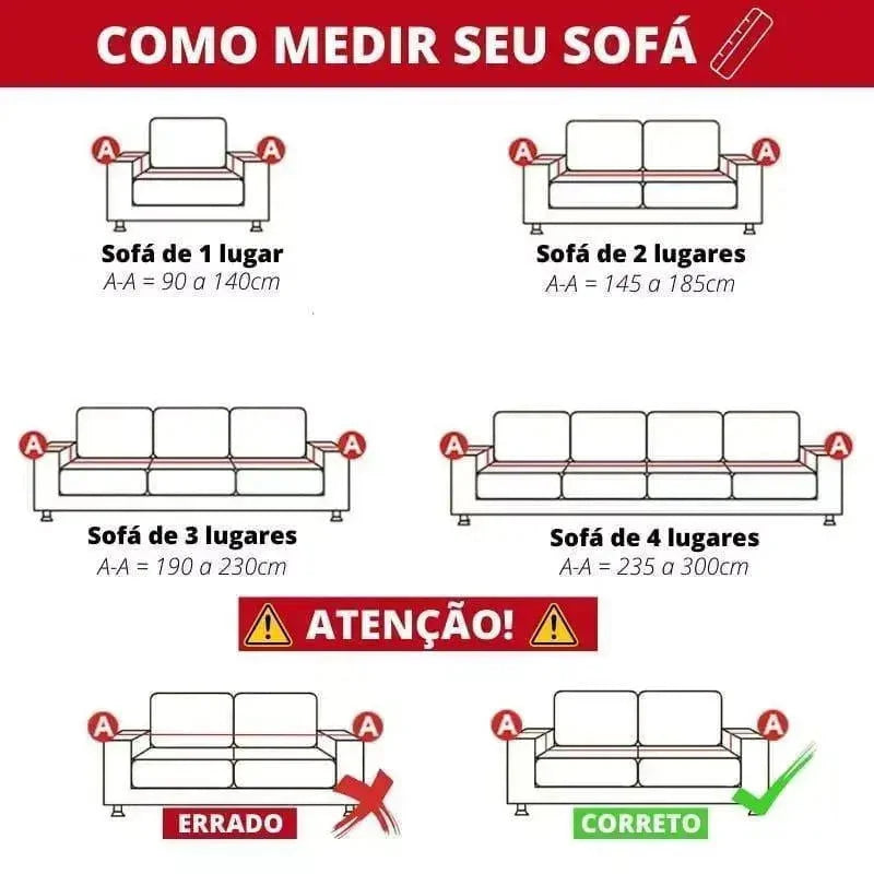 Capa de Sofá Antiderrapante em Algodão e Linho Cinza Neohousi - Neohousi