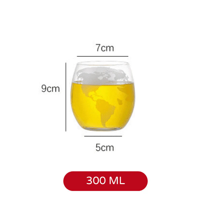 Decanter Whisky Globo Conjunto Recipiente de Vidro - Neohousi