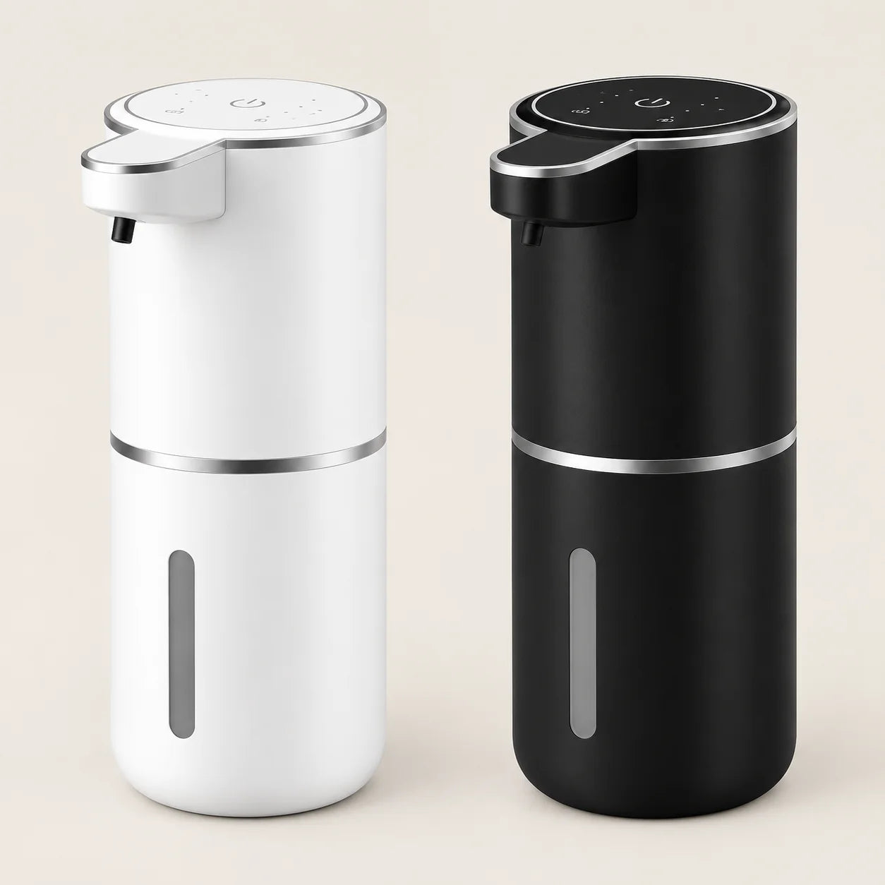 Dispenser automático de sabonete em espuma Aera nas cores branco e preto