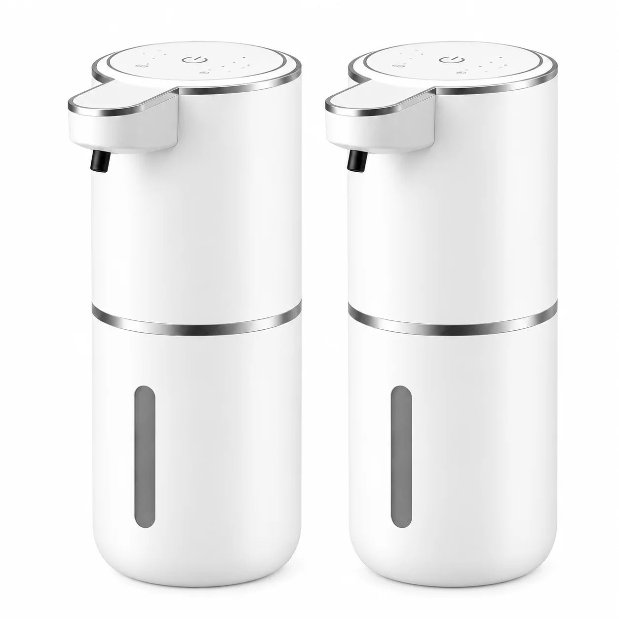 Kit com 2 dispensers automáticos de sabonete em espuma Aera brancos