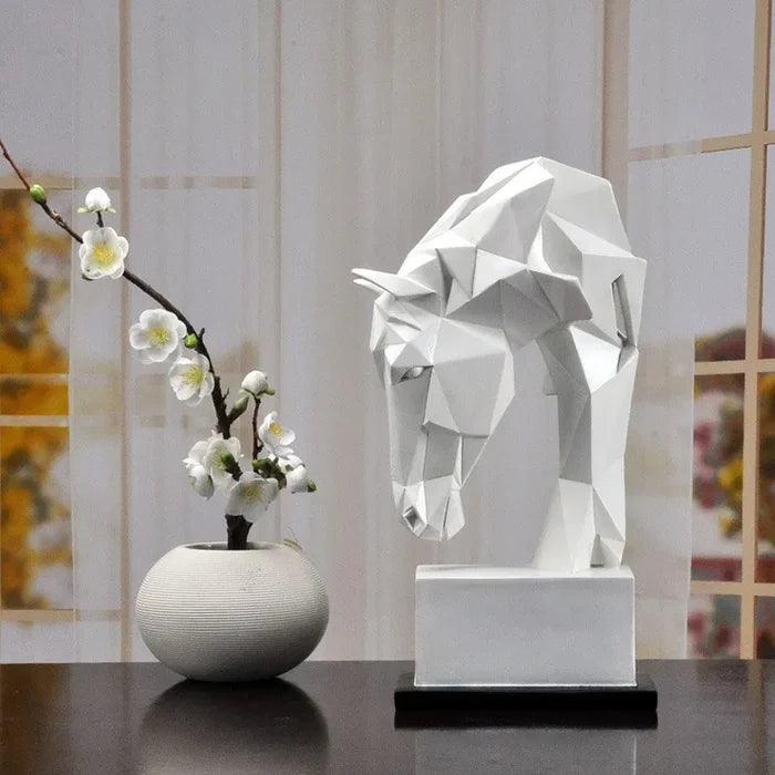 Escultura Decorativa Cavalo Geométrico - Neohousi