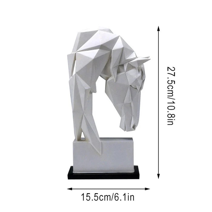 Escultura Decorativa Cavalo Geométrico - Neohousi