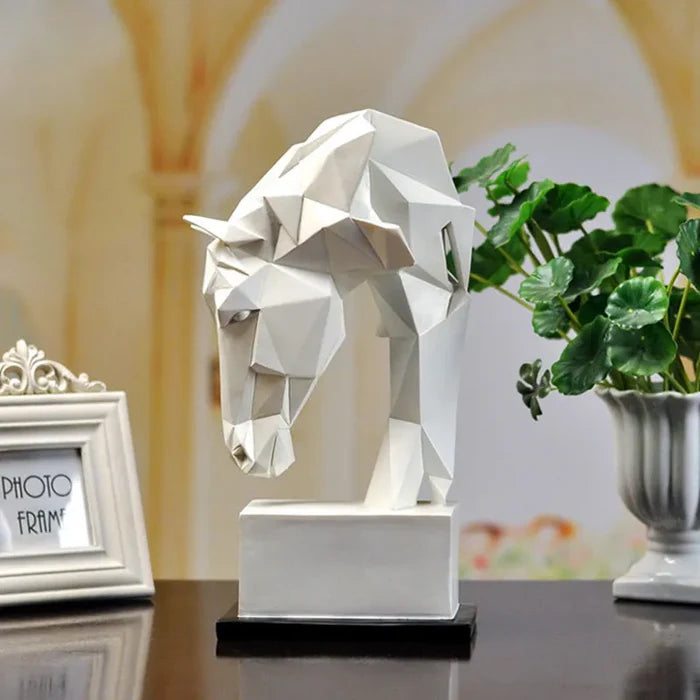 Escultura Decorativa Cavalo Geométrico - Neohousi