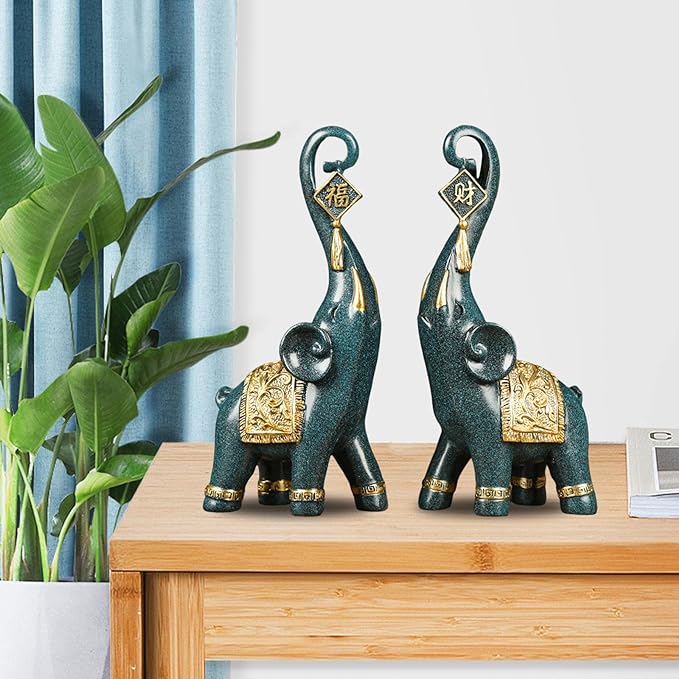 Estatuetas Elefantes da Fortuna - 2 Peças - Neohousi