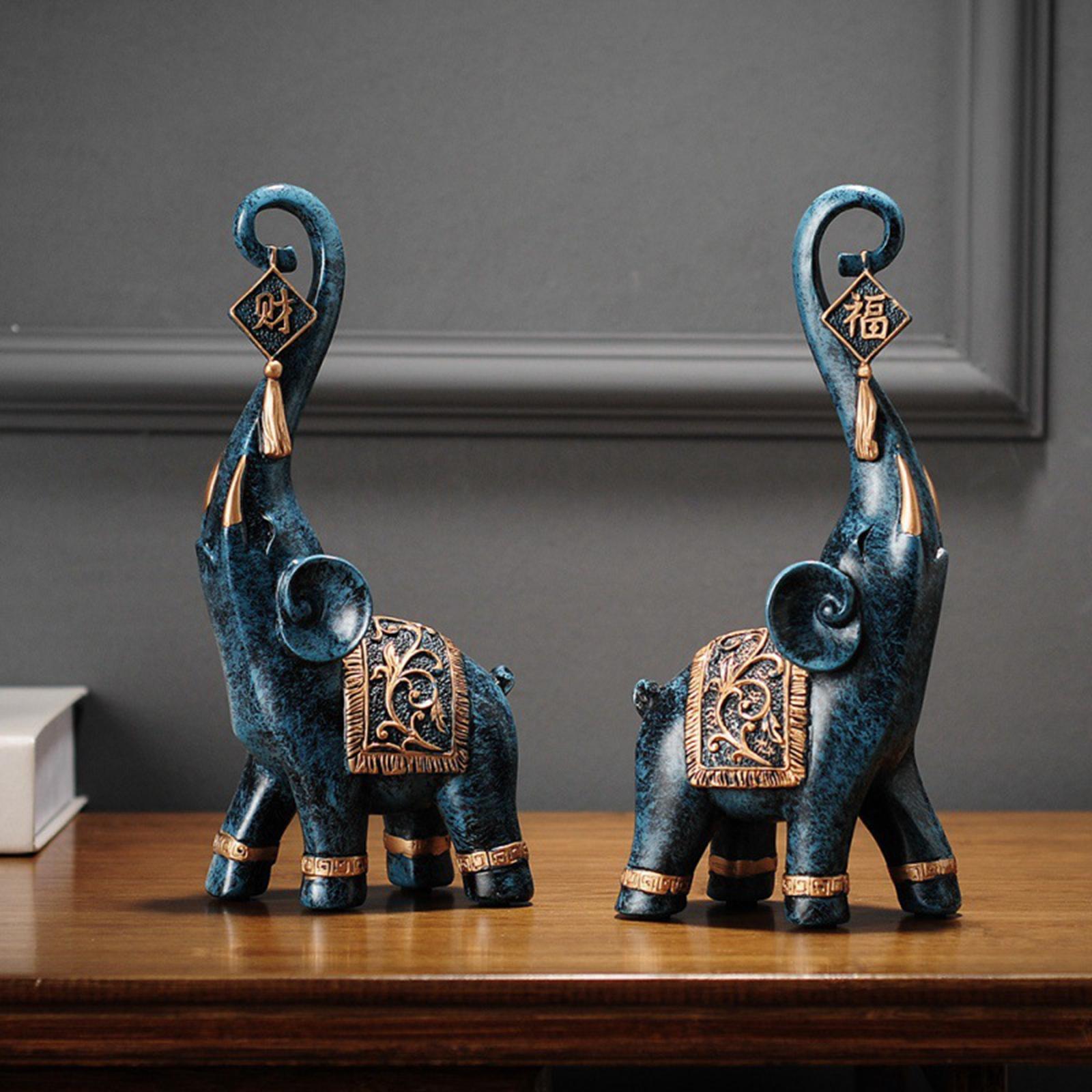 Estatuetas Elefantes da Fortuna - 2 Peças - Neohousi