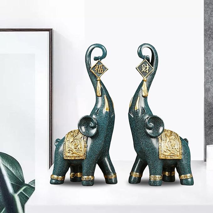 Estatuetas Elefantes da Fortuna - 2 Peças - Neohousi