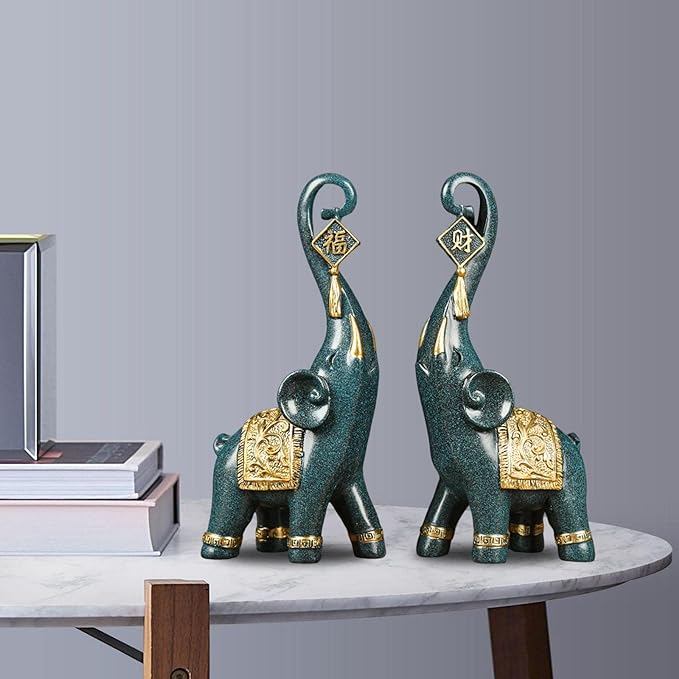 Estatuetas Elefantes da Fortuna - 2 Peças - Neohousi