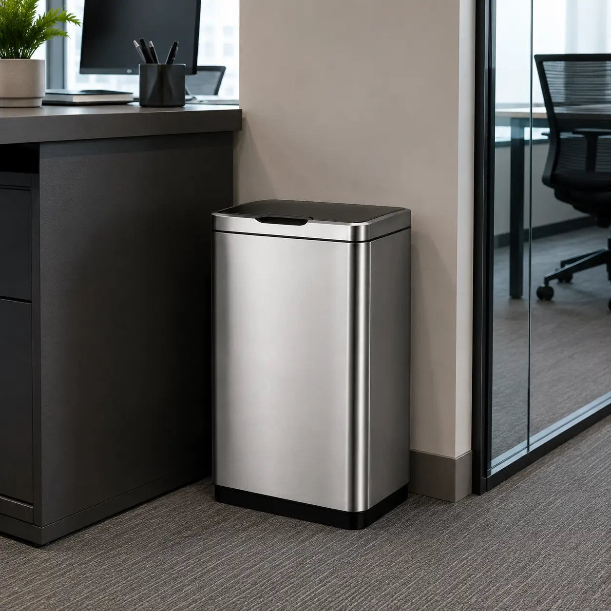 Lixeira Automática Inteligente 50 Litros Inox Sensor Touch