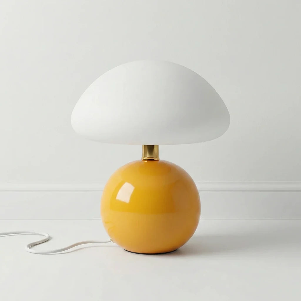 Luminária de Mesa Abajur Moderna Infantil Cogumelo LED Dimerizável Acrílico Groovy Colors