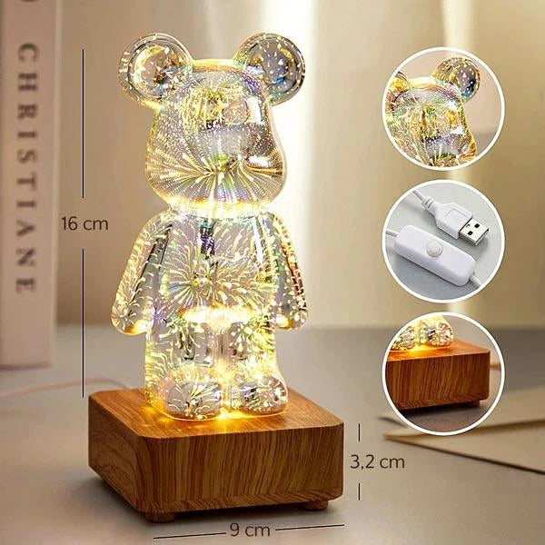 Luminária de Mesa Ursinho em Festa - Neohousi