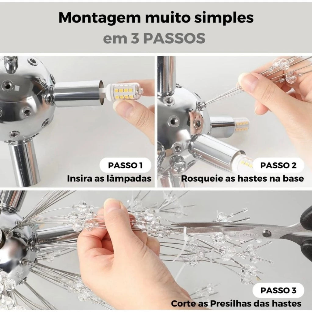 Luminária Pendente Moderno Minimalista Dente de Leão