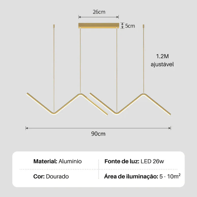 Lustre Pendente Skyline Led - Neohousi
