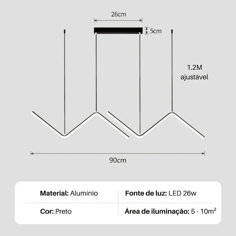 Lustre Pendente Skyline Led - Neohousi
