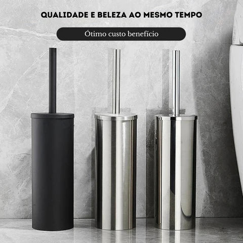 Porta Escova de Banheiro em Inox - Neohousi