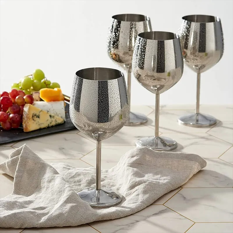 Taça de Vinho Colorida Inox Inquebrável - Neohousi