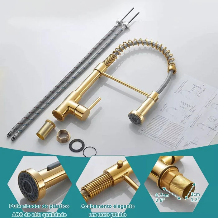 Torneira Gourmet Cozinha Vienna Com Extensor Quente e Frio - Neohousi