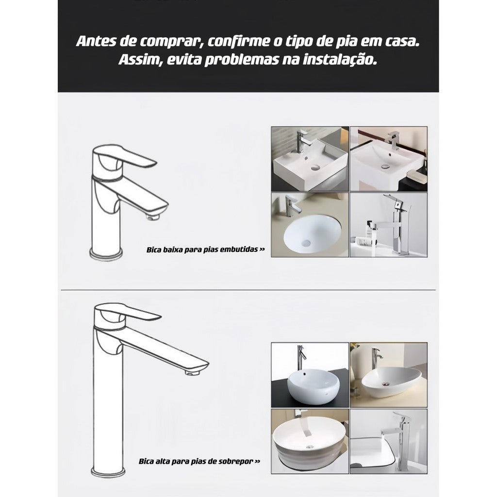 Torneira para Banheiro Misturador Monocomando - Summit - Neohousi