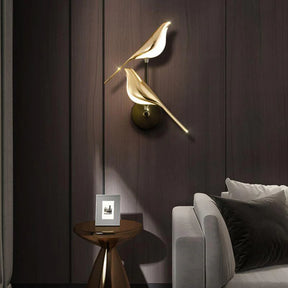Arandela Dourada de Pássaro Moderna - Neo Elegance - Neohousi