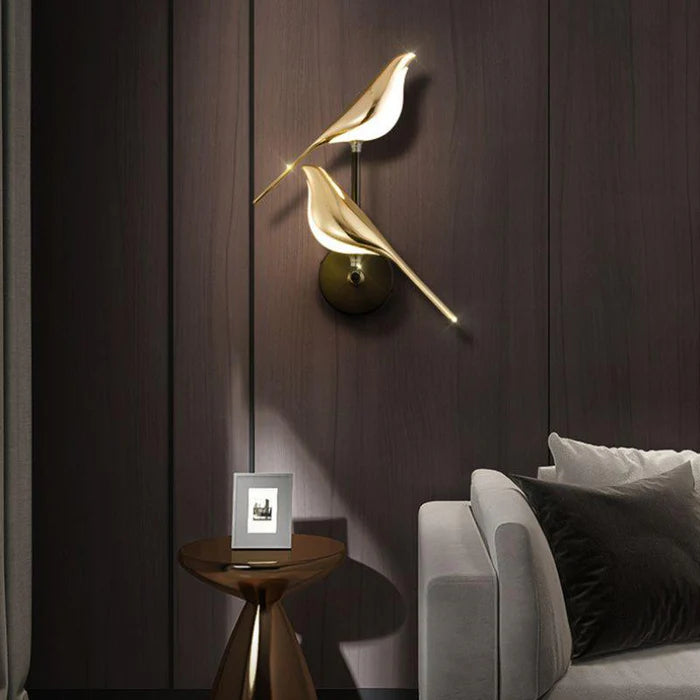 Arandela Dourada de Pássaro Moderna - Neo Elegance - Neohousi