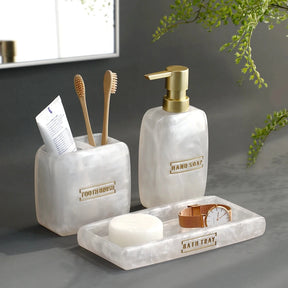 Conjunto Saboneteira Perolada 3 Peças - Neohousi