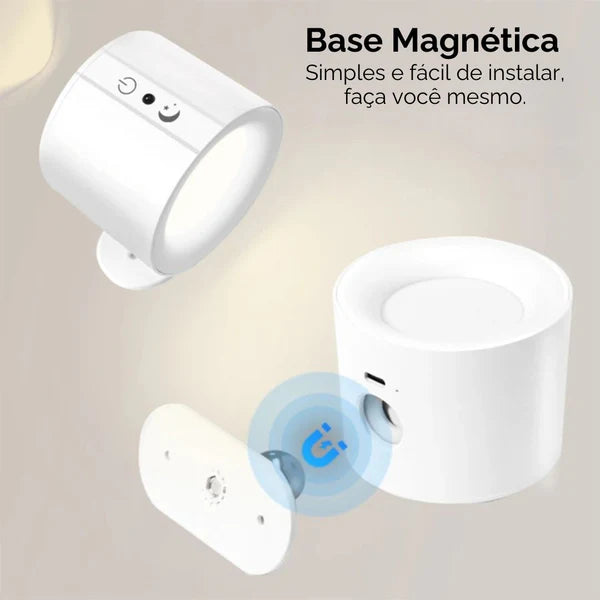 Arandela Led Neolight Foco Duplo Recarregável com Controle Remoto - Neohousi