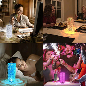 Luminária de Mesa Cristal LED USB Sensível ao Toque 16 cores - Neohousi