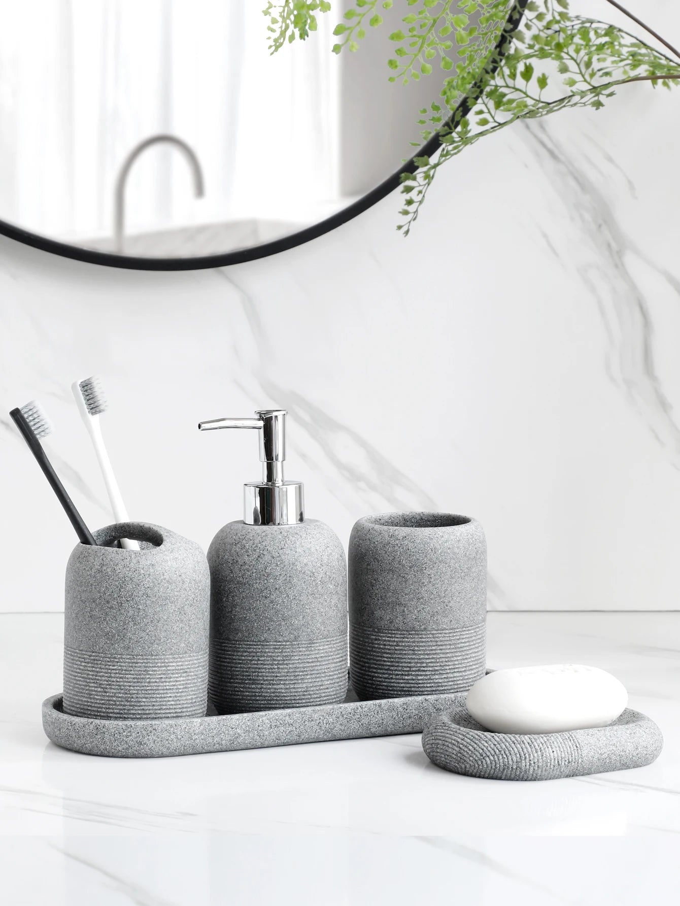 Kit para Banheiro Granito Premium - 5 Peças - Neohousi