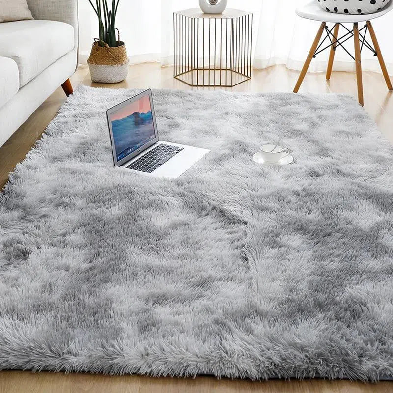 Tapete Felpudo Cinza Mescla Plush - Neohousi