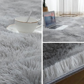 Tapete Felpudo Cinza Mescla Plush - Neohousi
