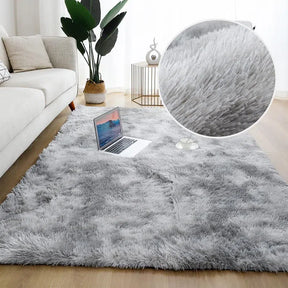 Tapete Felpudo Cinza Mescla Plush - Neohousi