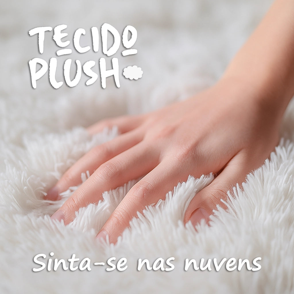 Tapete Felpudo Cinza Mescla Plush - Neohousi