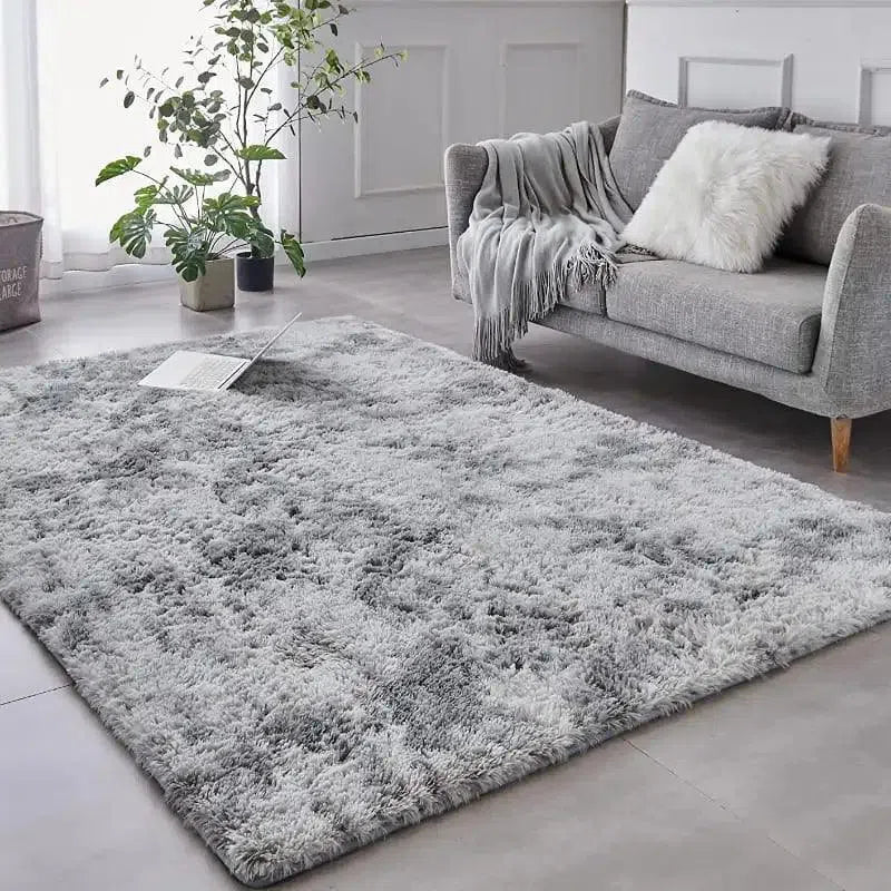 Tapete Felpudo Cinza Mescla Plush - Neohousi