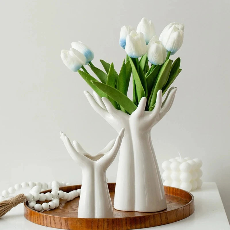 Vaso Decorativo em Cerâmica Hand Bloom - Neohousi