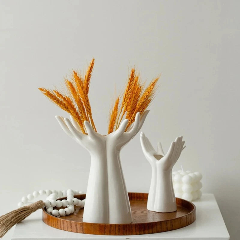 Vaso Decorativo em Cerâmica Hand Bloom - Neohousi