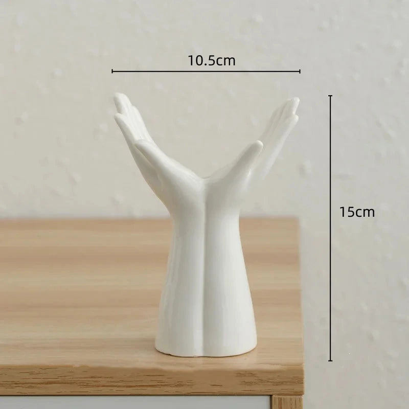 Vaso Decorativo em Cerâmica Hand Bloom - Neohousi