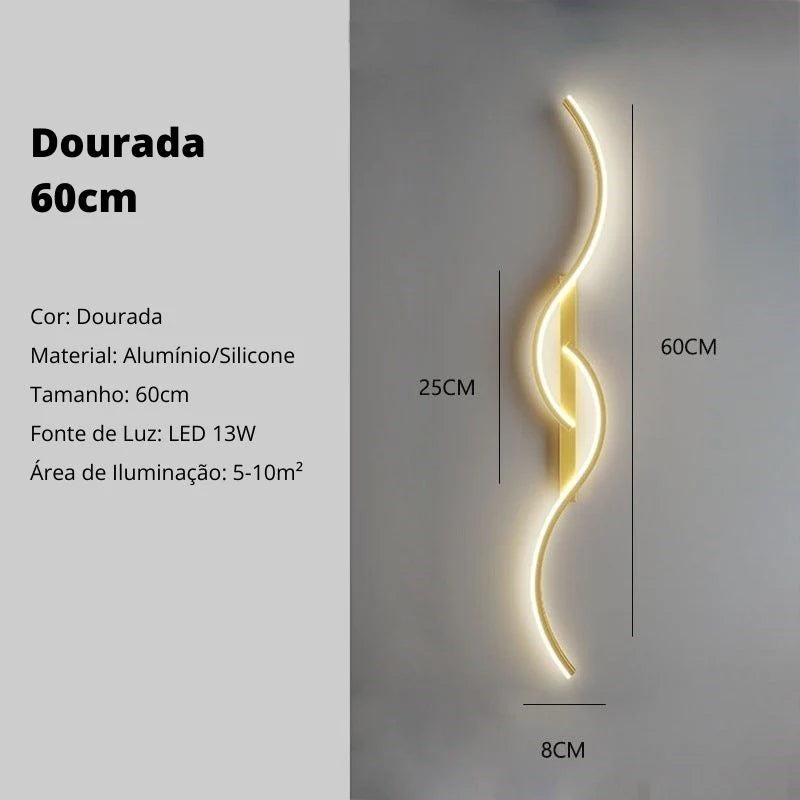 Arandela de Parede Interna Waves Elegance - Neohousi