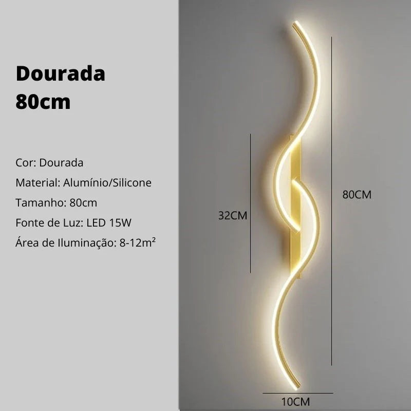Arandela de Parede Interna Waves Elegance - Neohousi