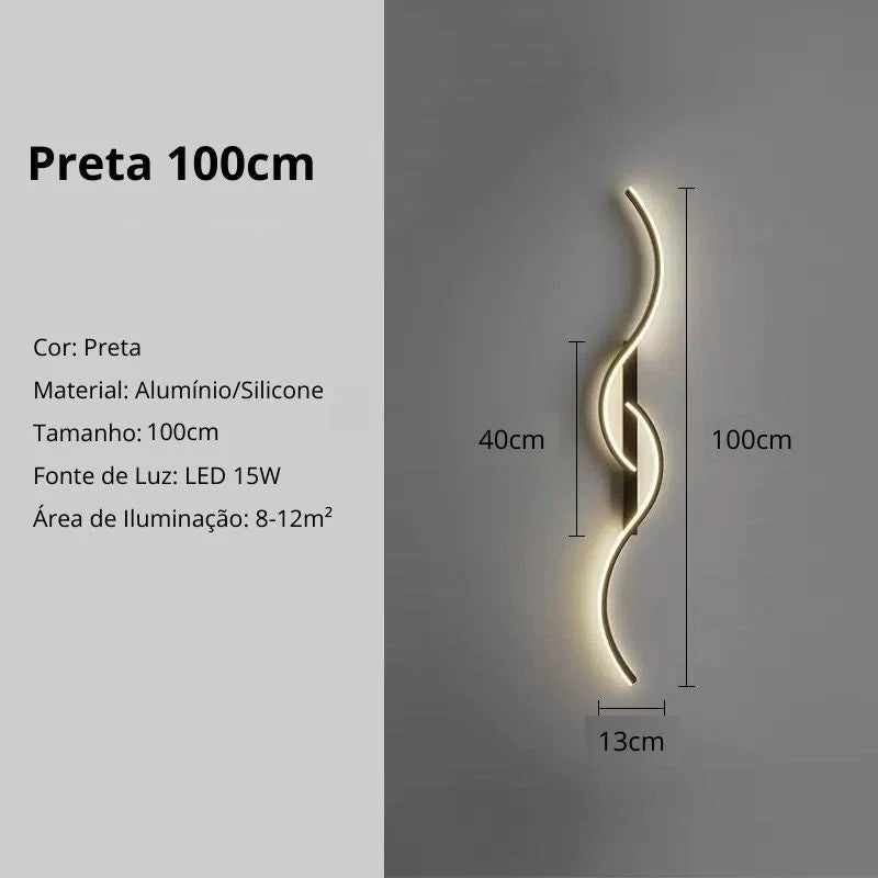 Arandela de Parede Interna Waves Elegance - Neohousi