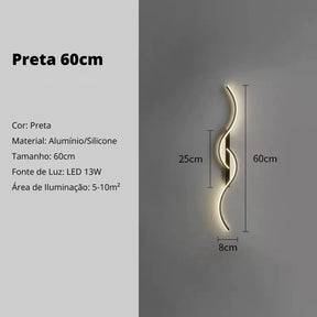 Arandela de Parede Interna Waves Elegance - Neohousi