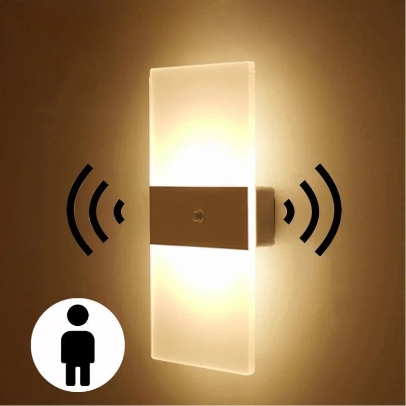 Arandela de Parede Transparente Com Sensor de Movimento - Neohousi